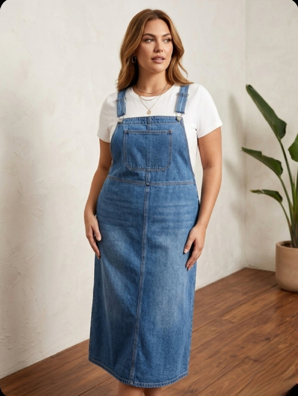 Huntington Ridge Vintage Blue Jean Overall 100% Cotton Denim Jumper Dress Retro